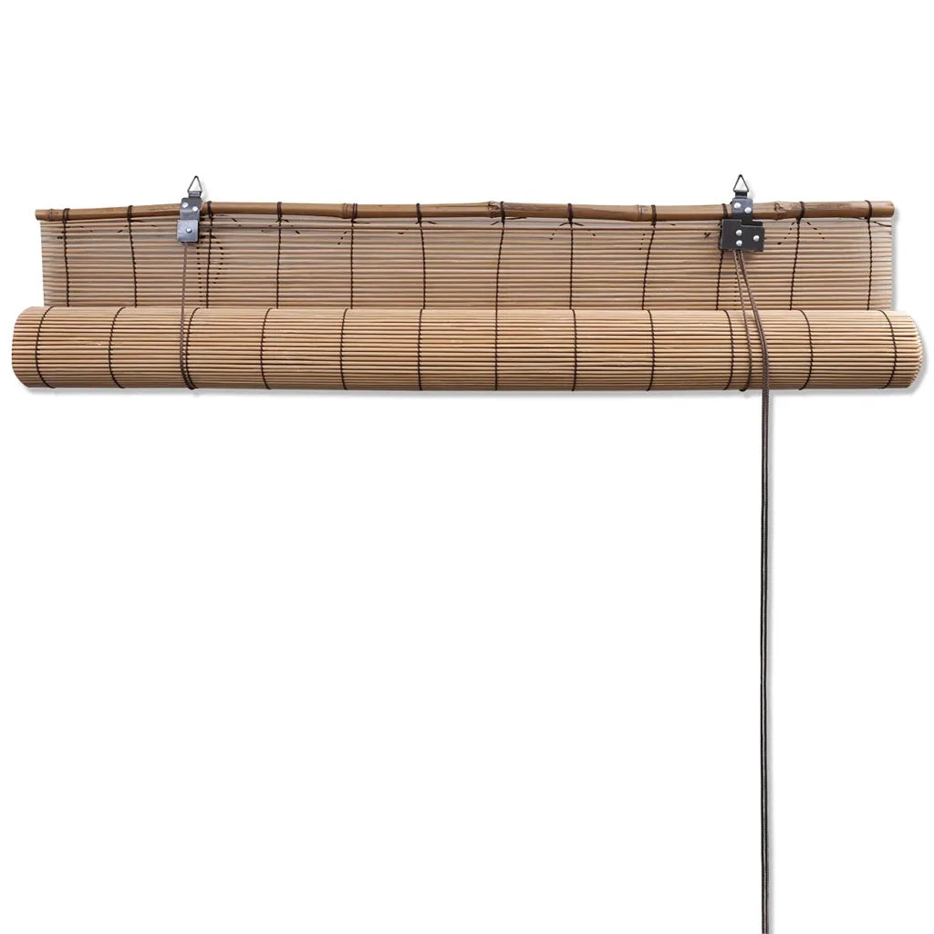 Tende a Rullo in Bambù 2pz 150x220 cm Marroni 3057521