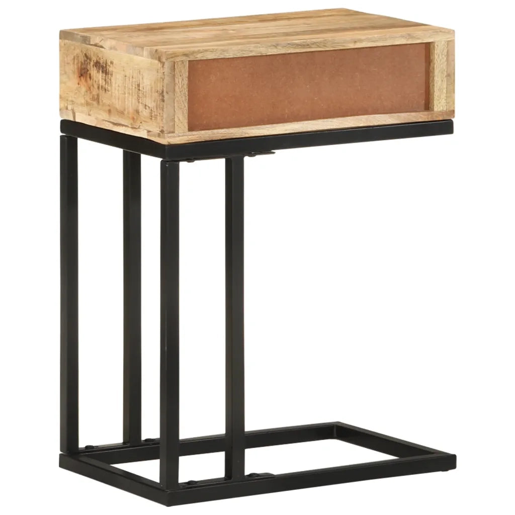Tavolino Laterale a Forma di U 45x30x61 cm in Massello di Mango 289091