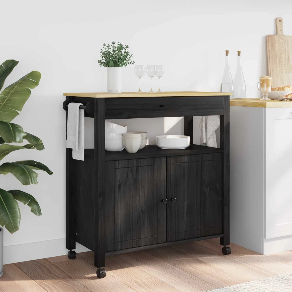 Carrello da Cucina MONZA Nero 84 x 40 x 88,5 cm CFW3015912