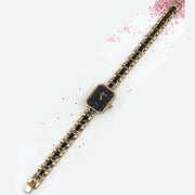 Trade Shop - Orologio Da Polso Yaki Donna Analogico Quarzo Acciaio Moda Dorato Nero Bracciale -