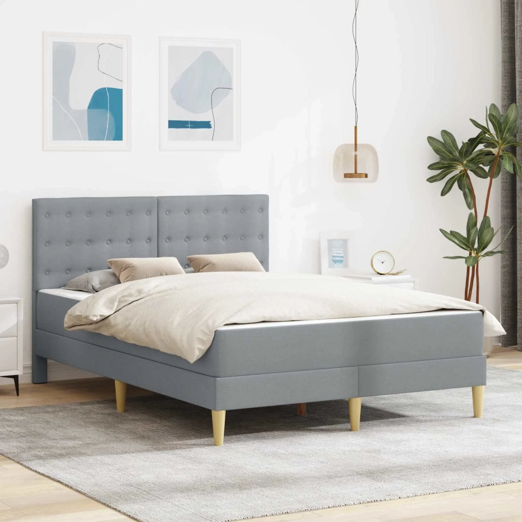 Struttura letto con materasso Grigio chiaro 120 x 190 cm