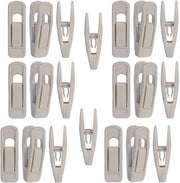 Hanger Antislip per Abbigliamento 20 pezzi - Clip per Abito in Velluto - Clip per Abito con Presa Antiscivolo - Forza di Chiusura Elevata - Materiale Duraturo - Design Elegante