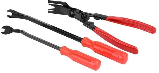 Kit di rimozione per portiere auto 3 pezzi - Duraturo metallo - Manopole isolate - Progettato per resistere a urti - Per la rimozione di pannelli di portiera