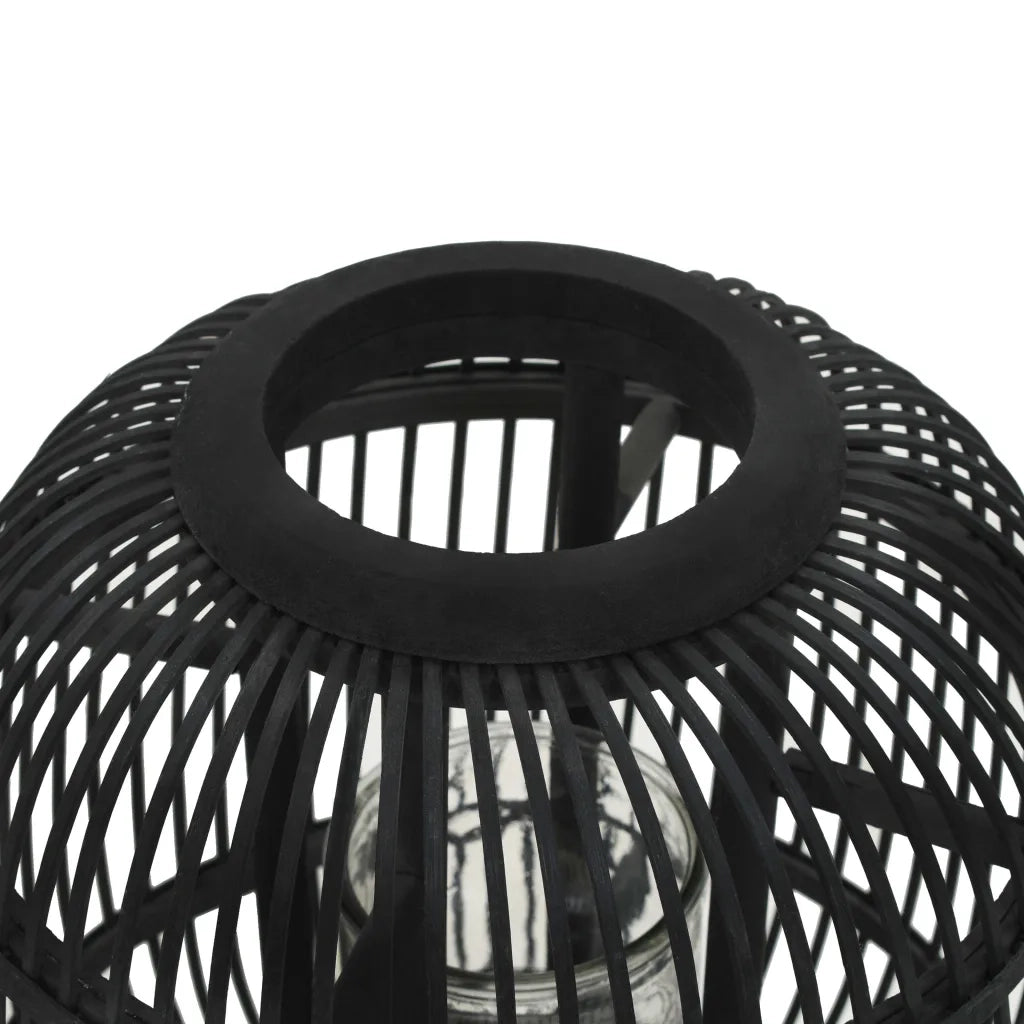 Supporto per Lanterna da Tavolo in BambÃ¹ Nero cod mxl 61549