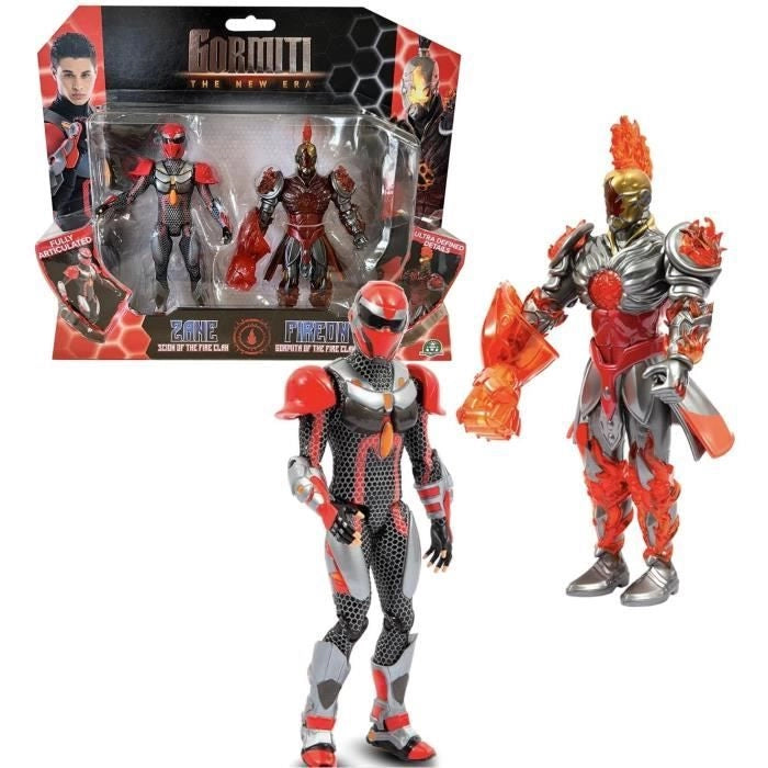 Scatola di figure - GORMITI - Scion e Gormiti associati al Fuoco - Zane e Fireon - 15 cm - da 4 anni - GRV192