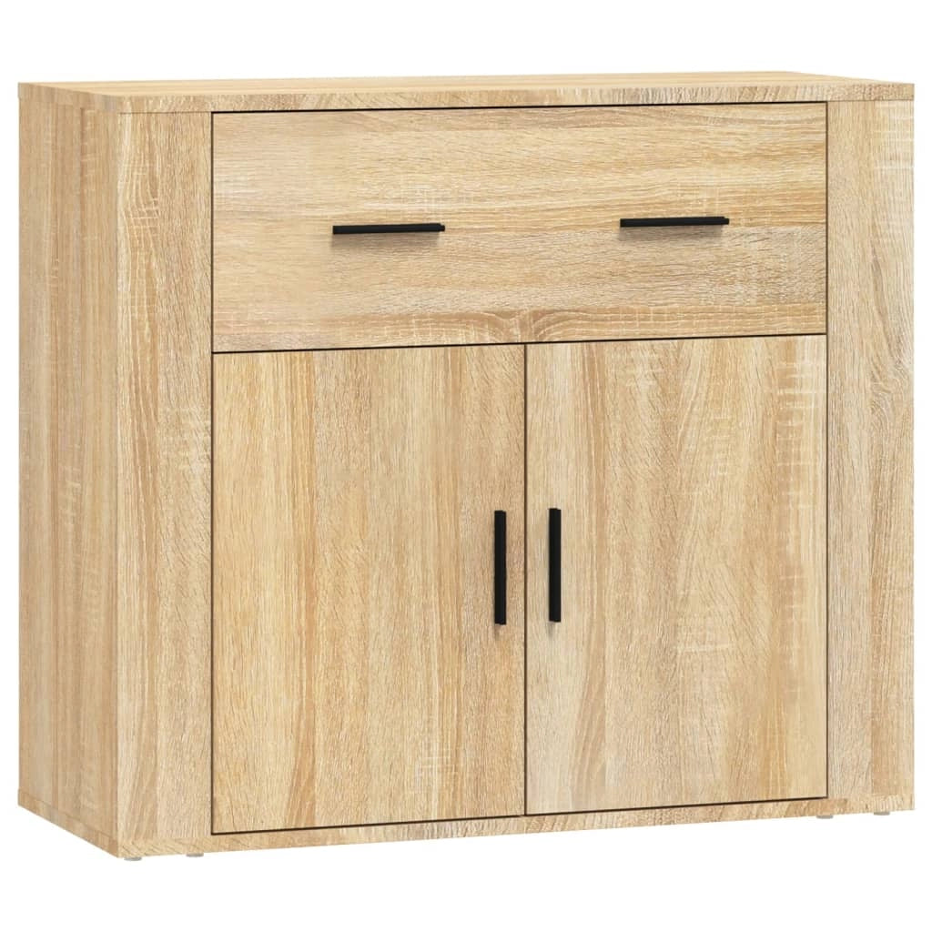 Buffet credenza cassettiera armadio mobile contenitore organizer per cucina soggiorno salotti 3 pezzi legno ingegnerizzato Sonoma marrone 02_0037099