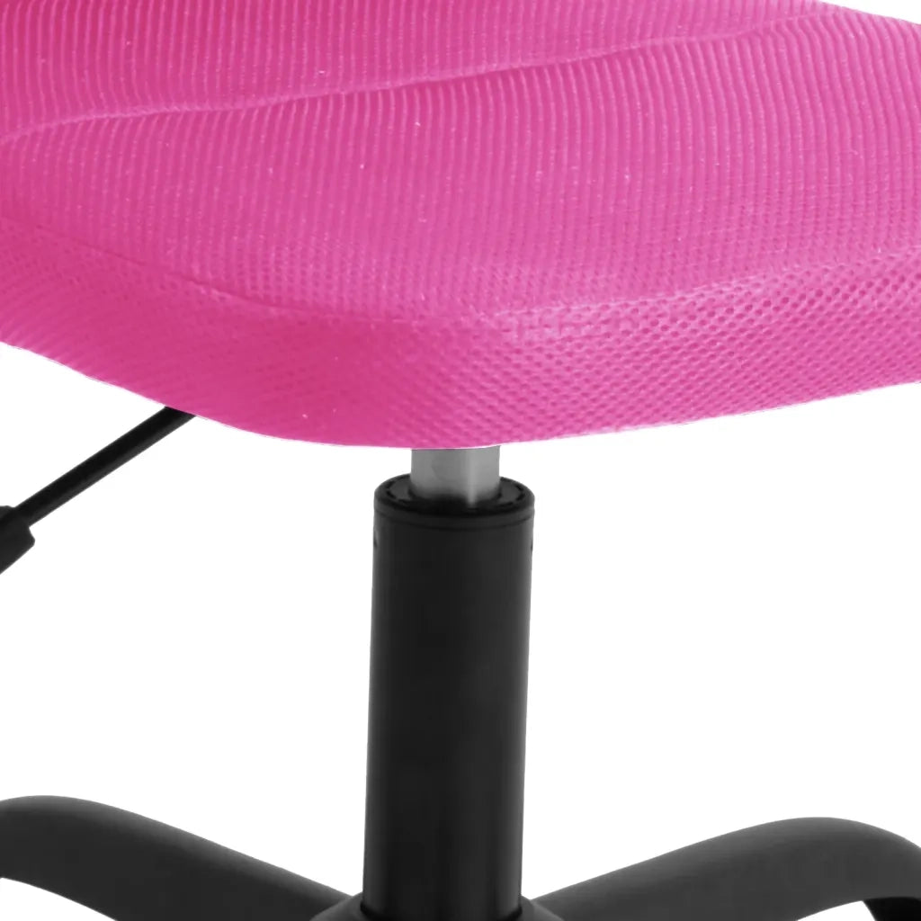 Sedia da Ufficio Altezza Regolabile Rosa in Tessuto a Rete 353011