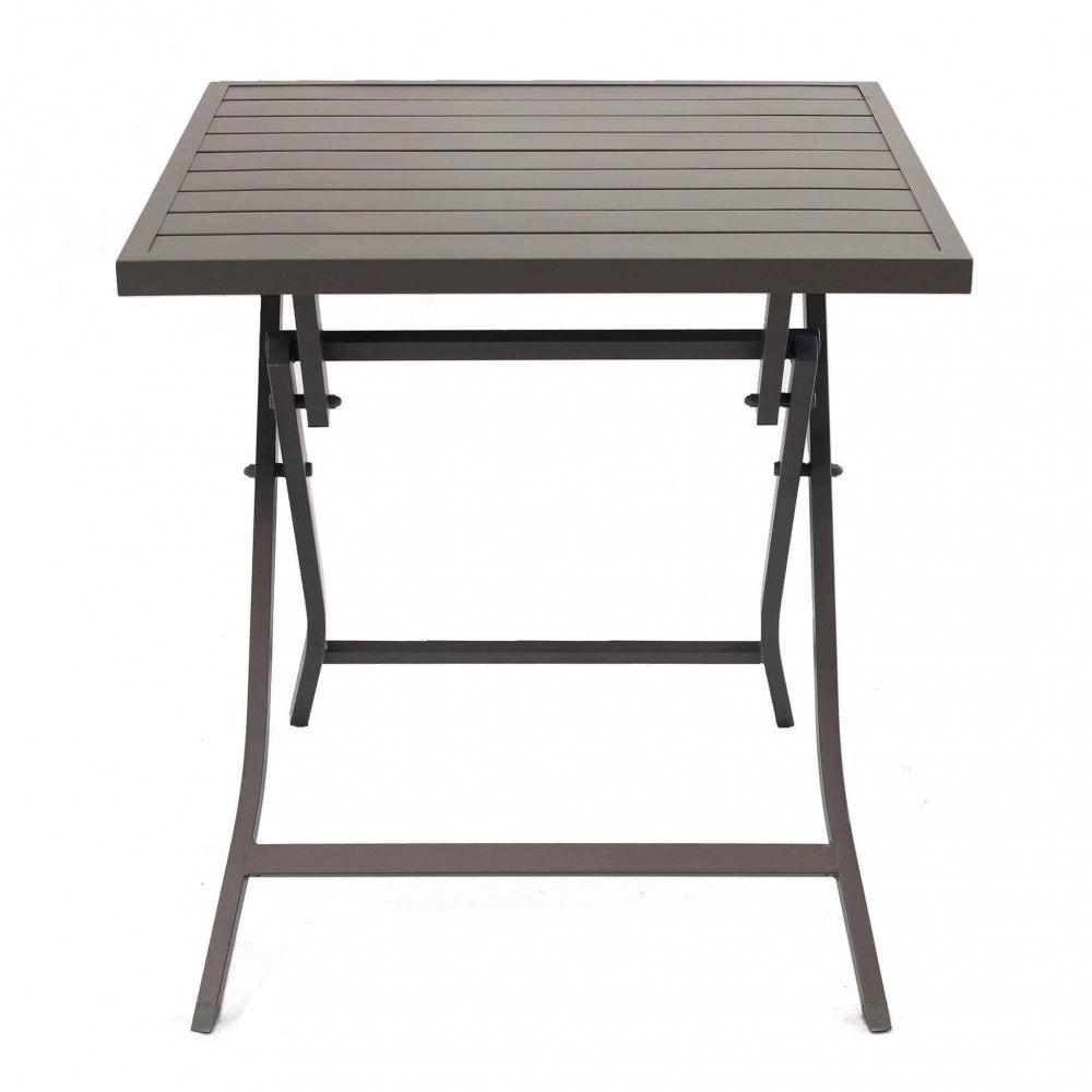 Tavolo Alabama 70x70x73 h cm in Alluminio Taupe