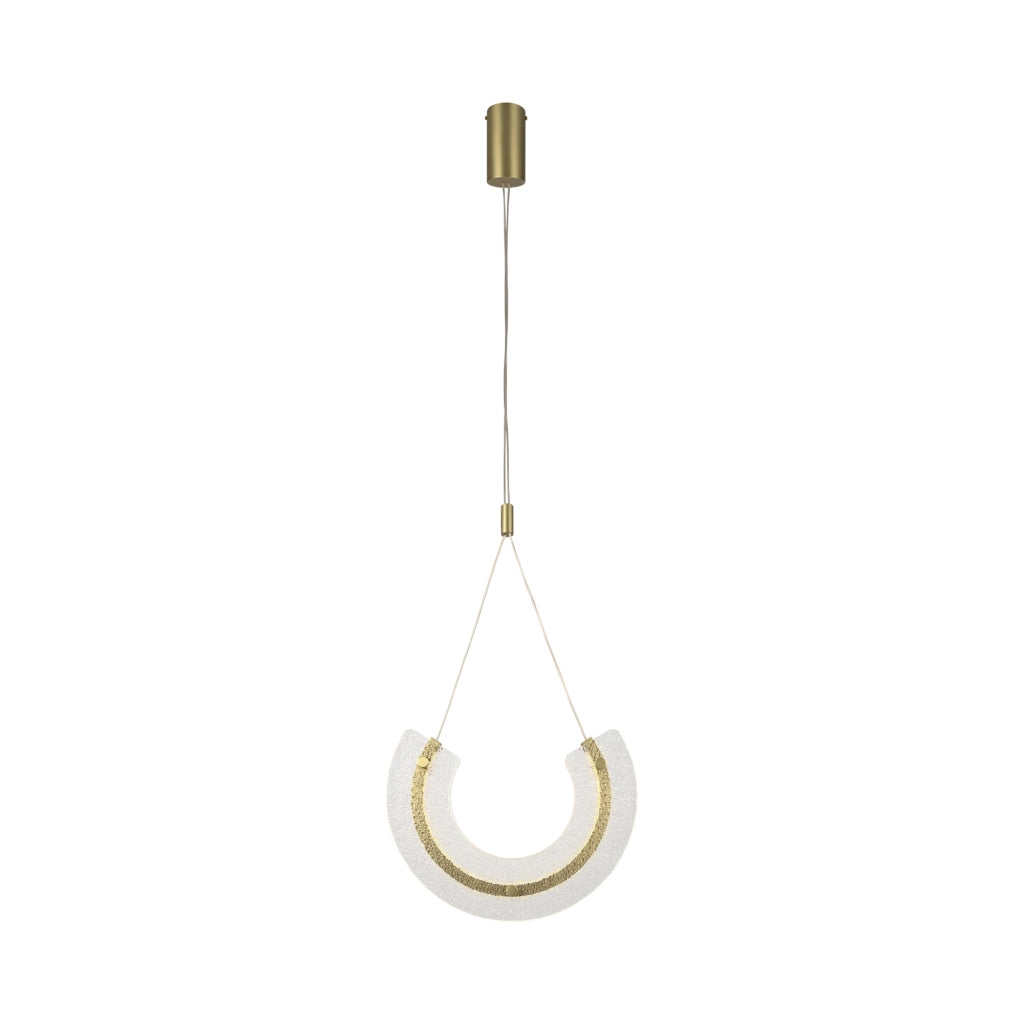 Maytoni Sospensione contemporanea Maya 1 luce LED integrato oro alluminio diffusore vetro