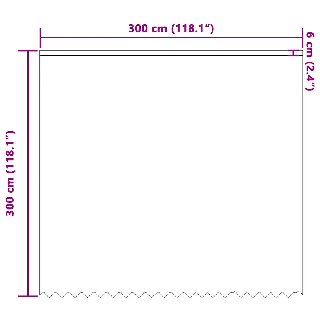 vidaXL Tende con tende Floreale Bianco 300 x 300 cm Poliestere