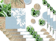 Tavolino antiscivolo, resistente al calore - 4 pezzi - polipropilene - 45 x 30 cm