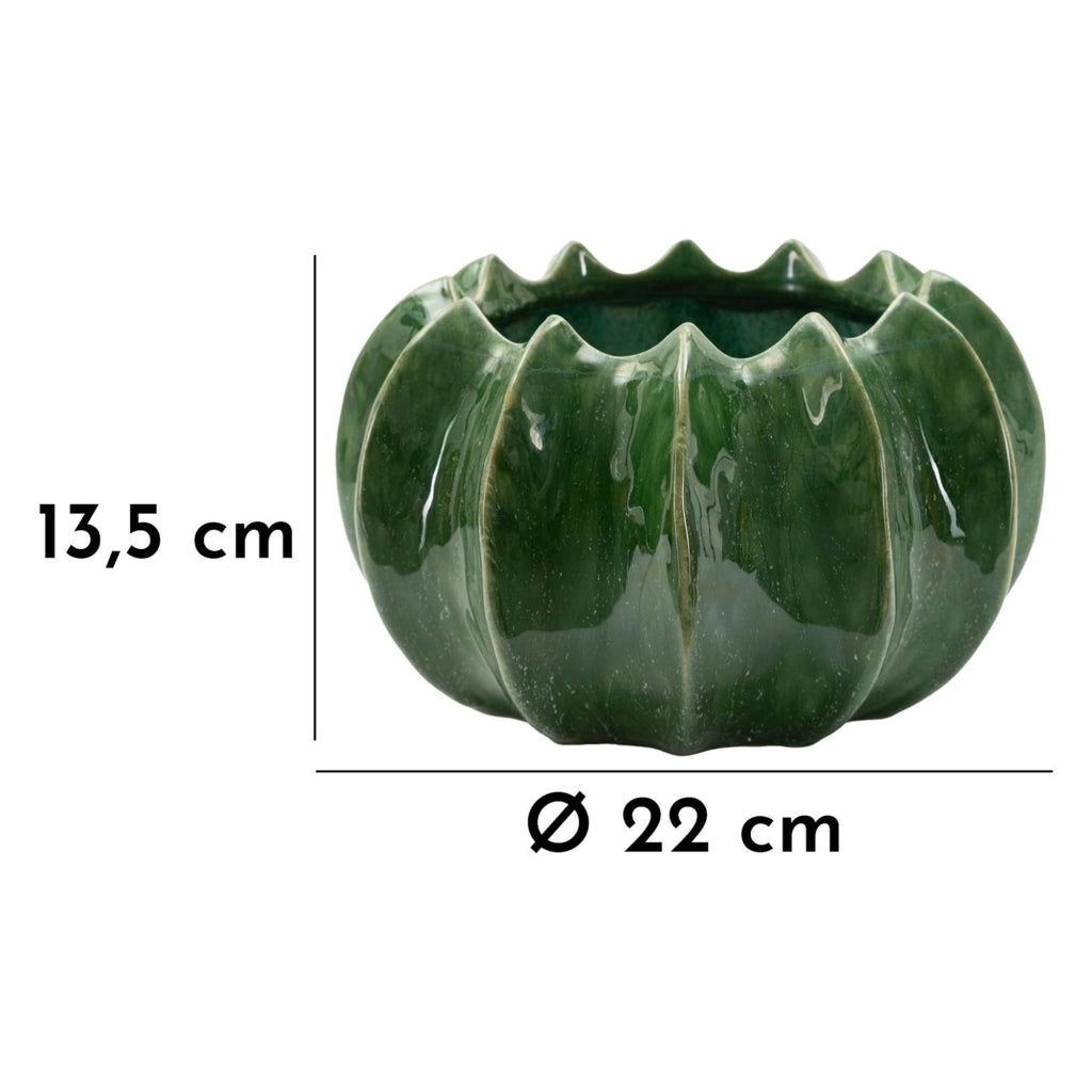 Batase, Vaso Disegno con Cactus, Verde