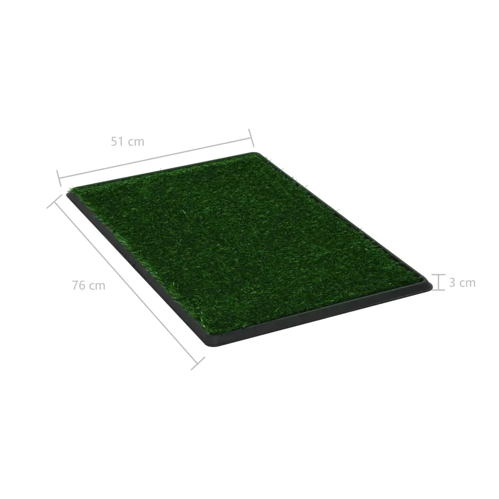 Toilette per Animali 2 pz con Erba Sintetica Verde 76x51x3cm WC
