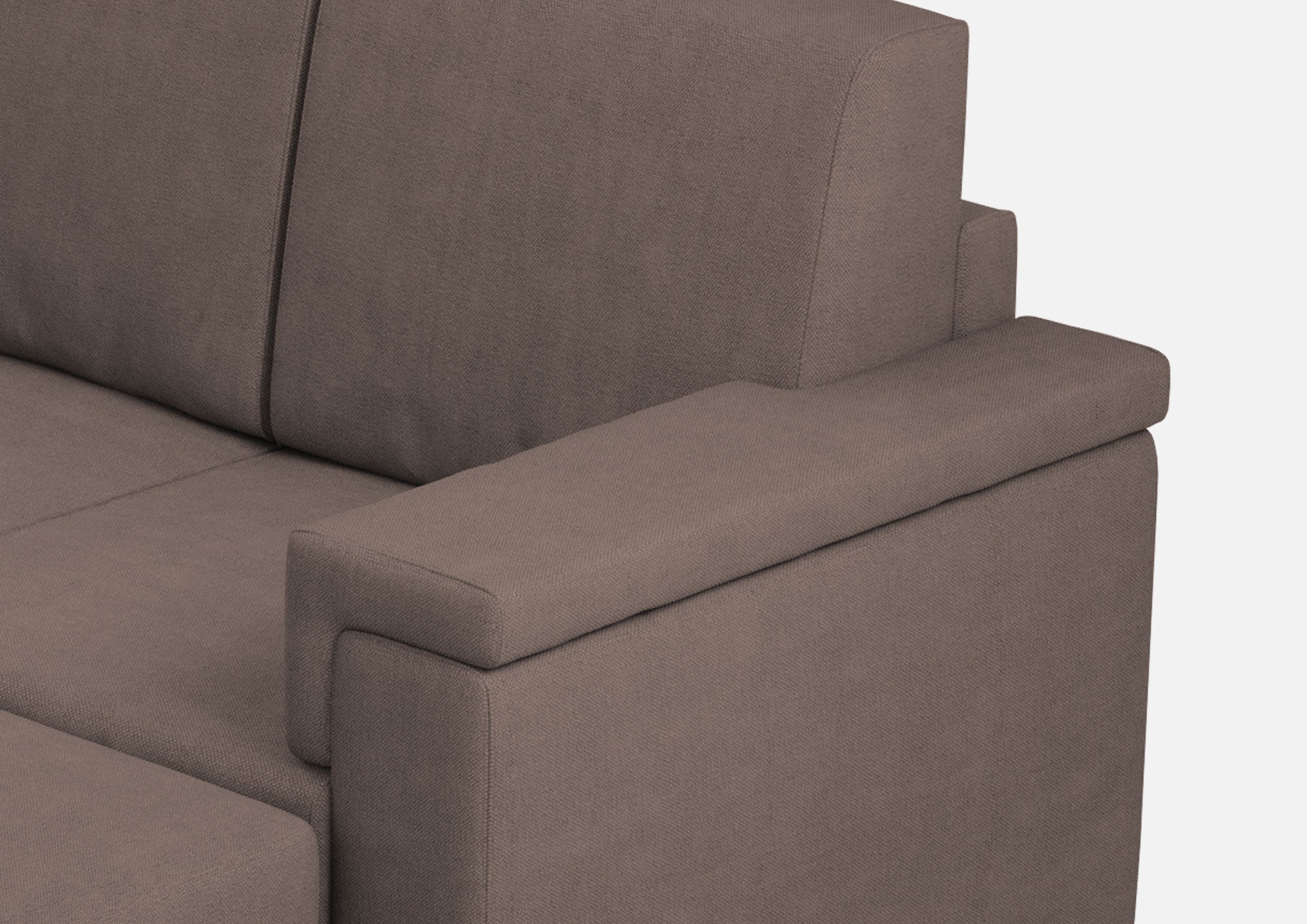 Divano 2 Posti con Pouf 168x145x85 cm Marrak in Tessuto Talpa