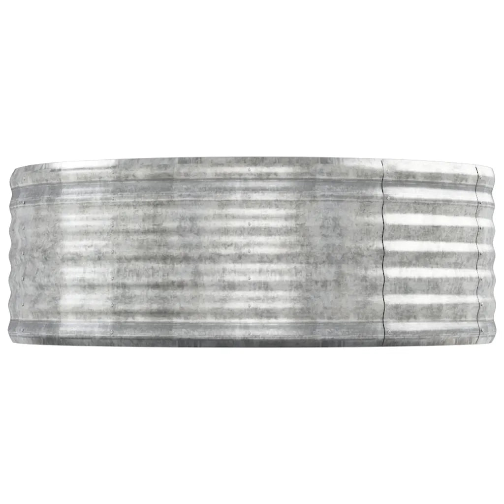 Letto Giardino Acciaio Verniciato Polvere 544x100x36cm Argento