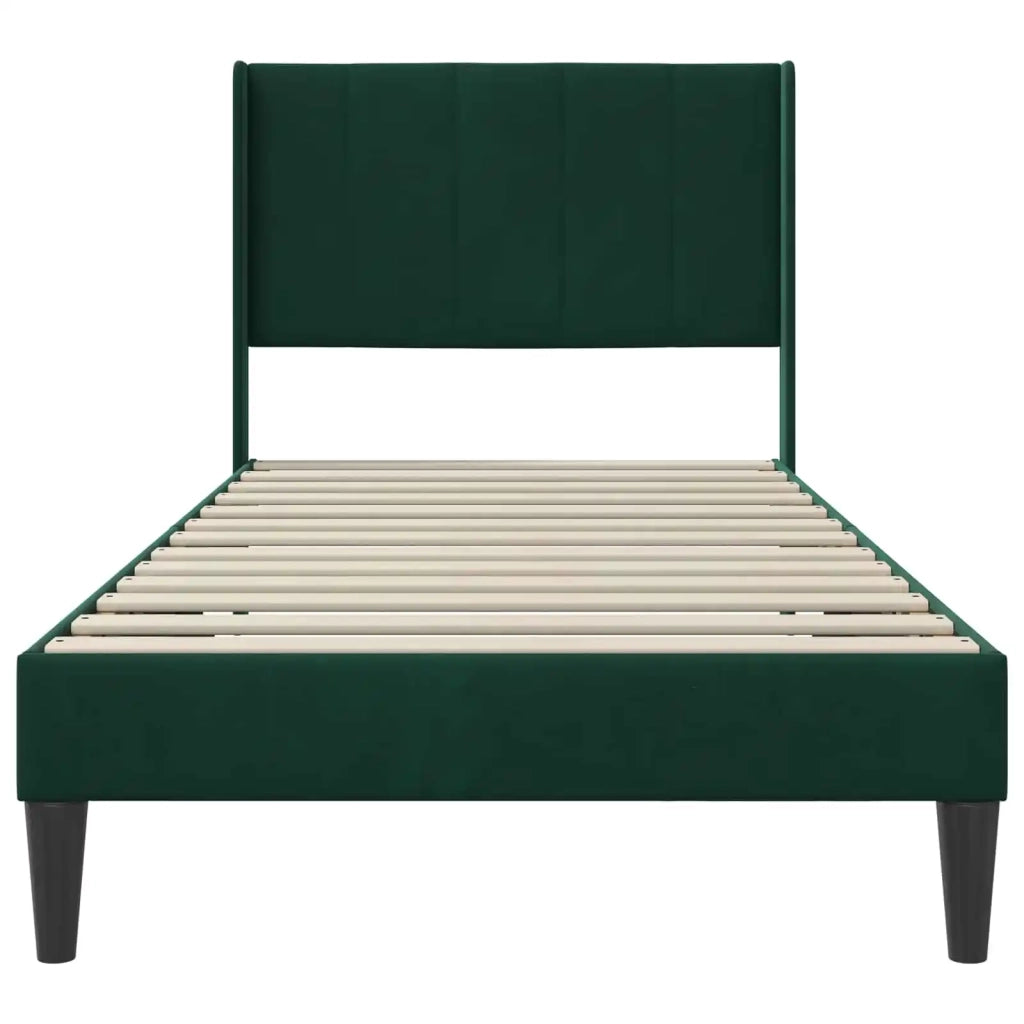 Struttura del letto Verde Scuro 100 x 200 cm Velluto 42027487