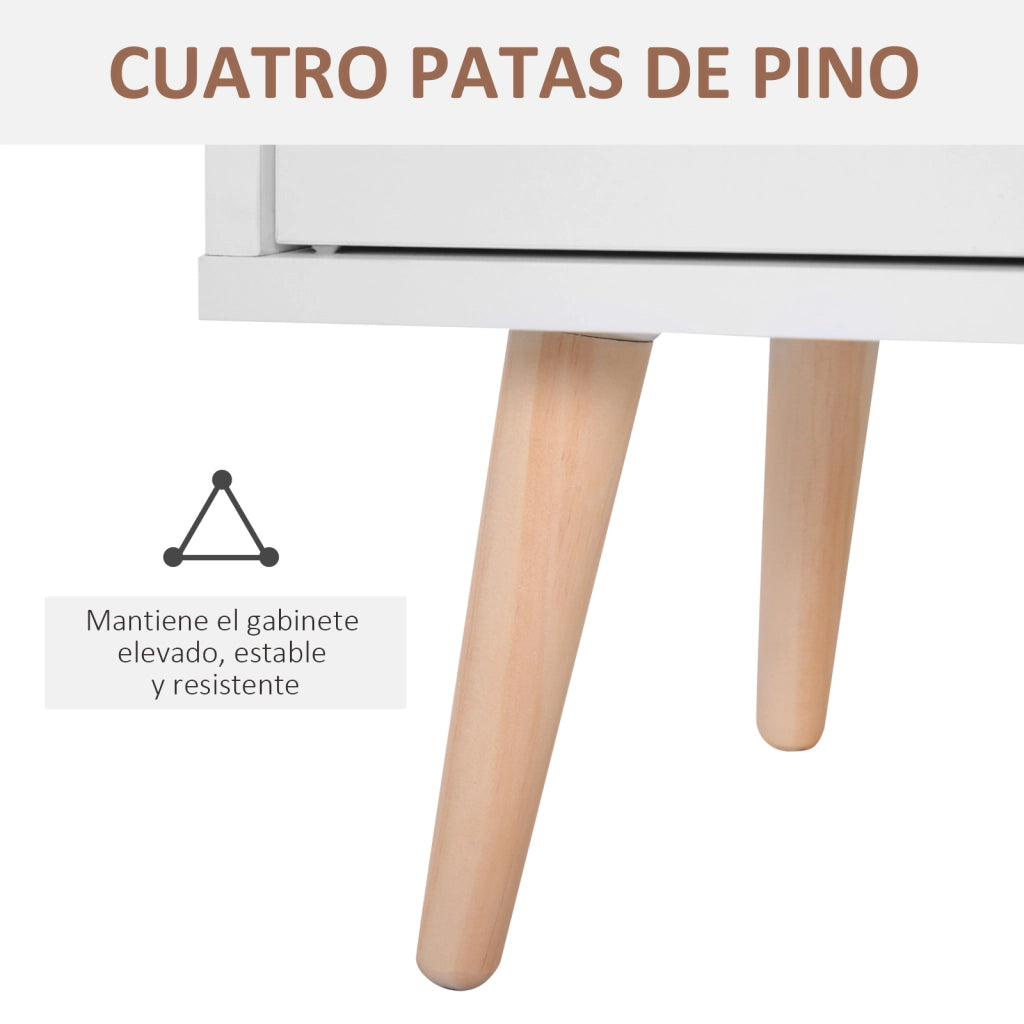 Mobile consolle ingresso multiuso ¨C Xylo ¨C Bianco legno 80x29.5x96cm