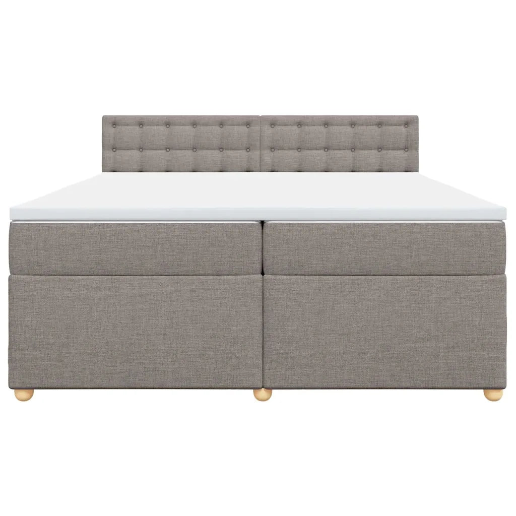 Giroletto a Molle con Materasso Tortora 200x200 cm in Tessuto 3289105