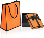 Scatola di Regalo e Tasca in Oro, 2 Pezzi, Perfetta per Feste e Celebrazioni, Carta