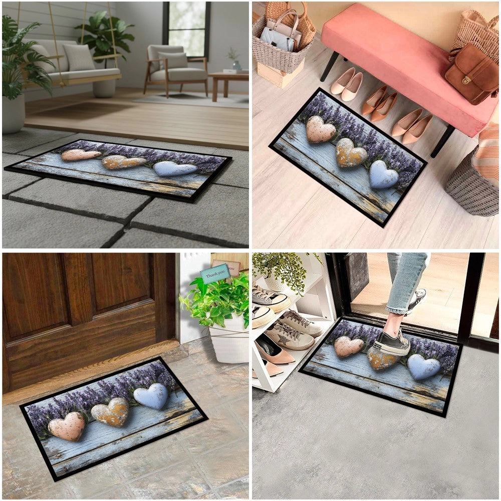Zerbino Ingresso 40X70 cm Gomma Sostenibile Antiscivolo Pietre Mosaico Maioliche DIS_B