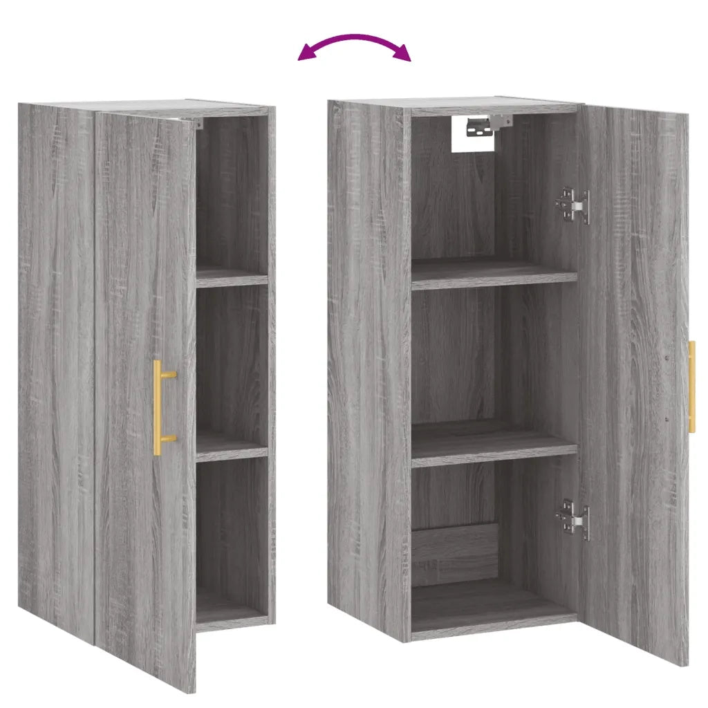Mobile a Parete Grigio Sonoma 34,5x34x90 cm 828850