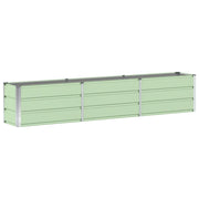 Fioriera di design moderna e versatile 240 x 40 x 45 cm in acciaio verde 02_0059262