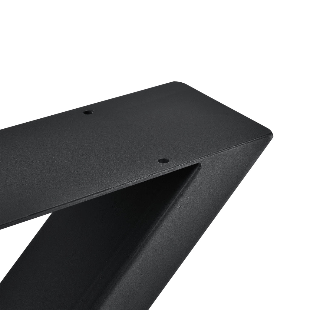Set di 2 gambe in metallo per tavolo da pranzo 72 cm nero 03_0003656