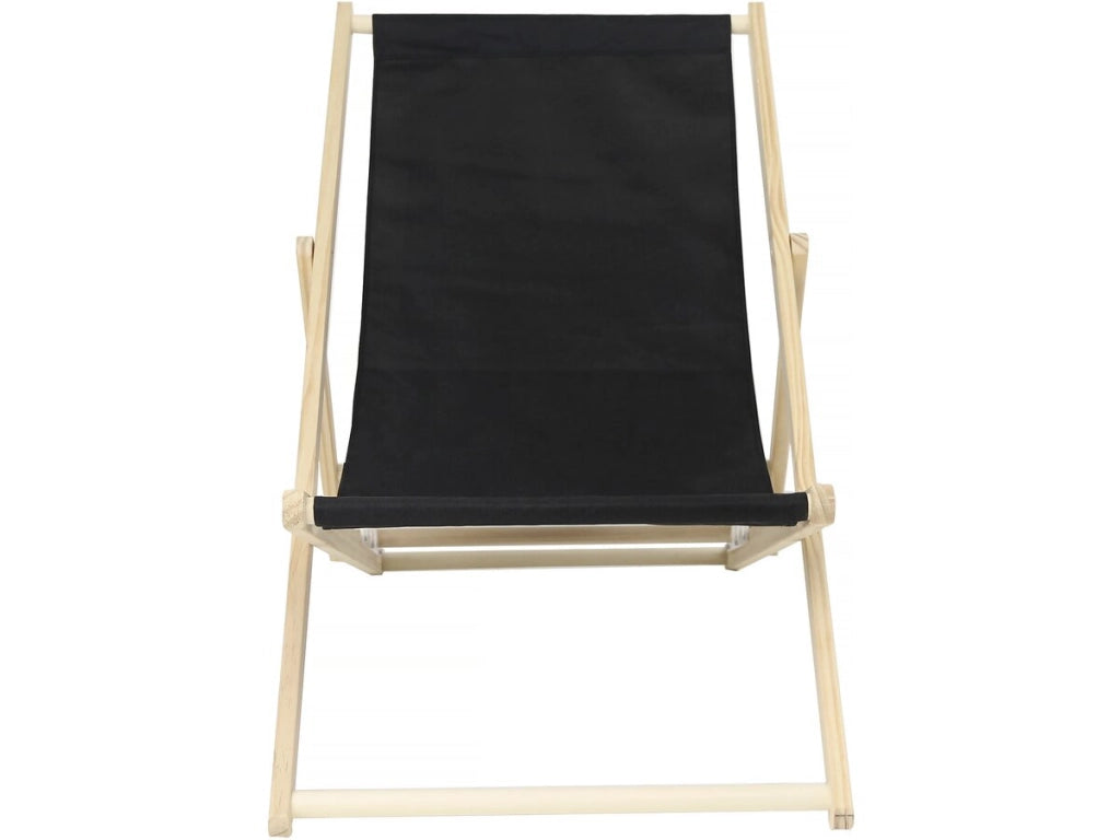 Set di 2 Transat di legno "Chilienne" - Nero