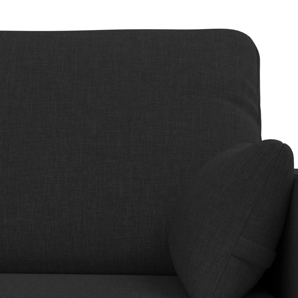 Set di divani 2 pcs Nero 139 x 78 x 80 cm Tessuto