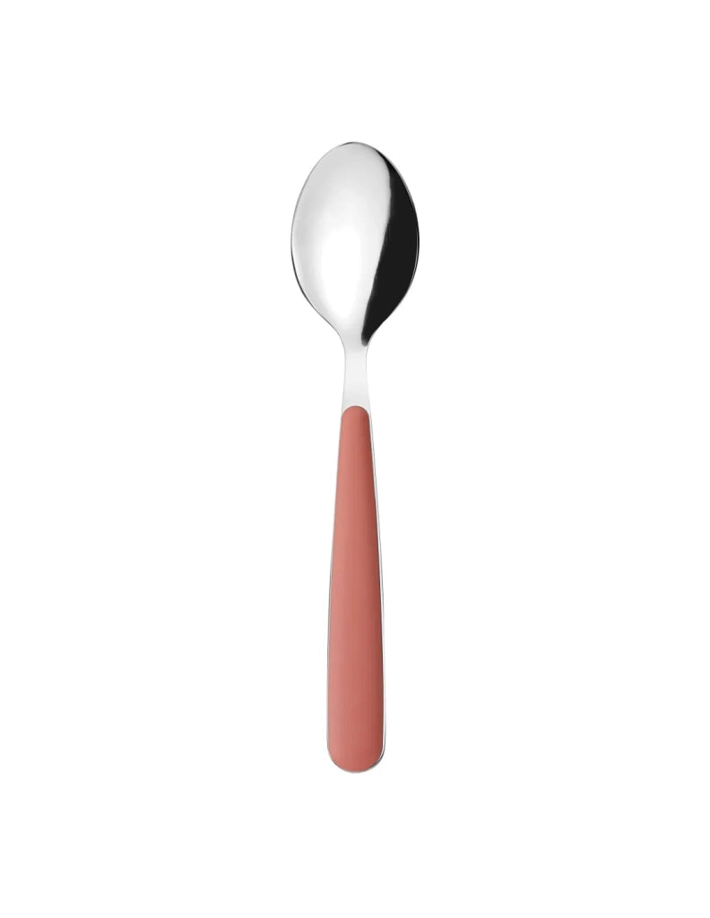Cucchiaio da tavola in acciaio inox terracotta