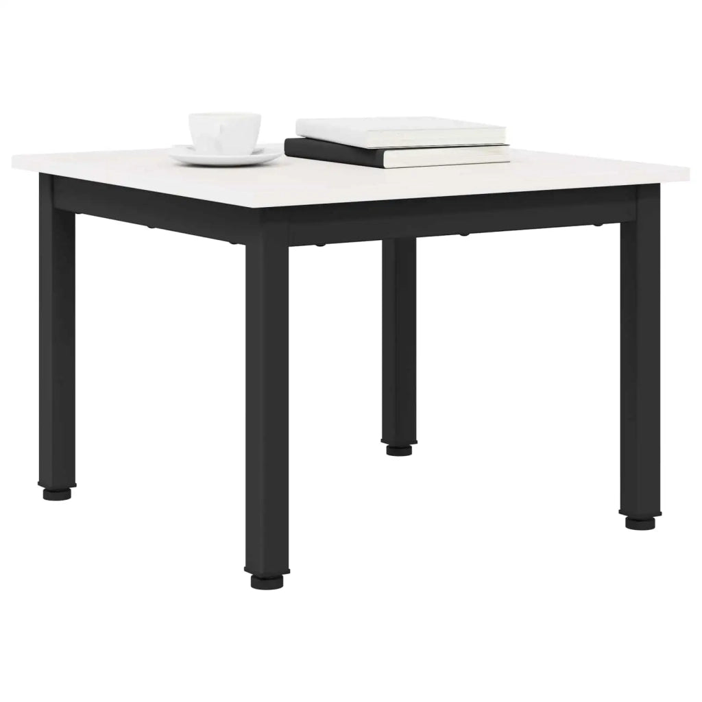Tavolino da salotto Bianco 50 x 50 x 36 cm Pino massello 892756