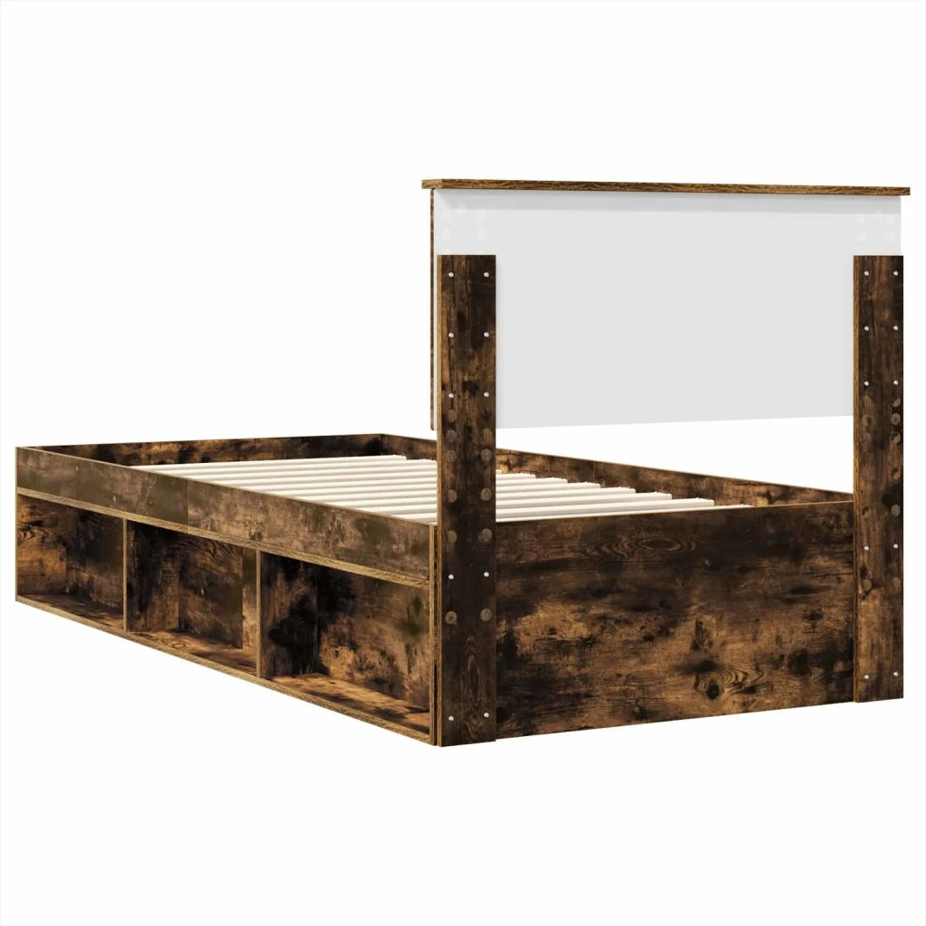 Struttura del letto Rovere fumé 75 x 190 cm Legno multistrato 3407944