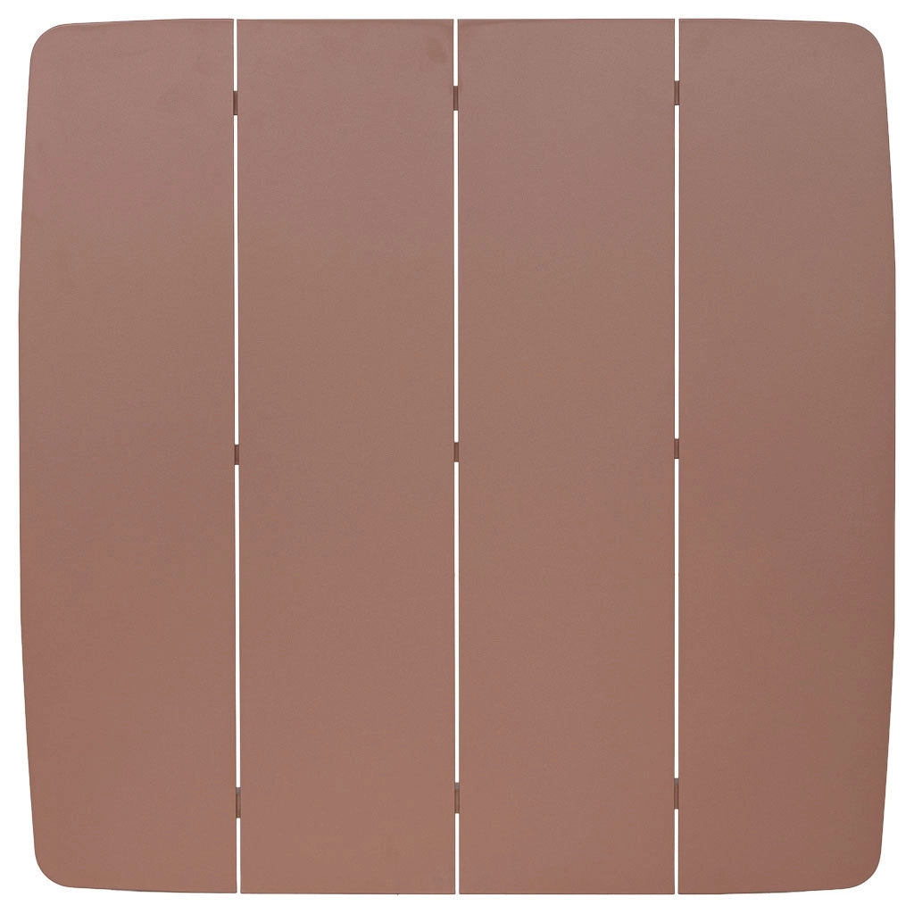 Tavolo in alluminio marrone 90x90x75h cm