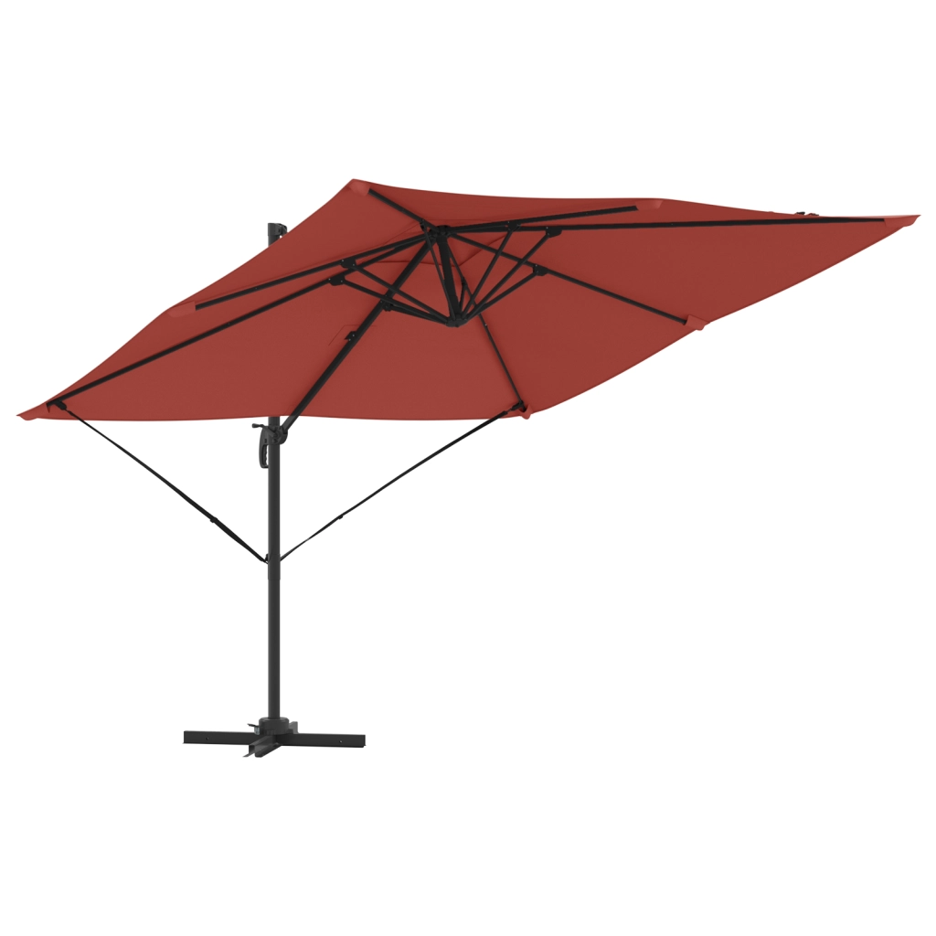 Ombrellone da Patio Terracotta Poliestere Grande