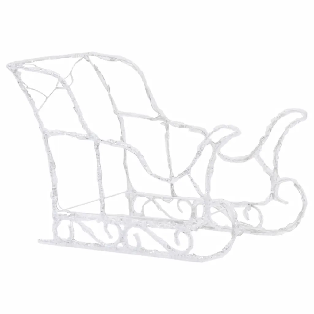 Decorazione Natalizia Renne e Slitta 280x28x55 cm in Acrilico 328530