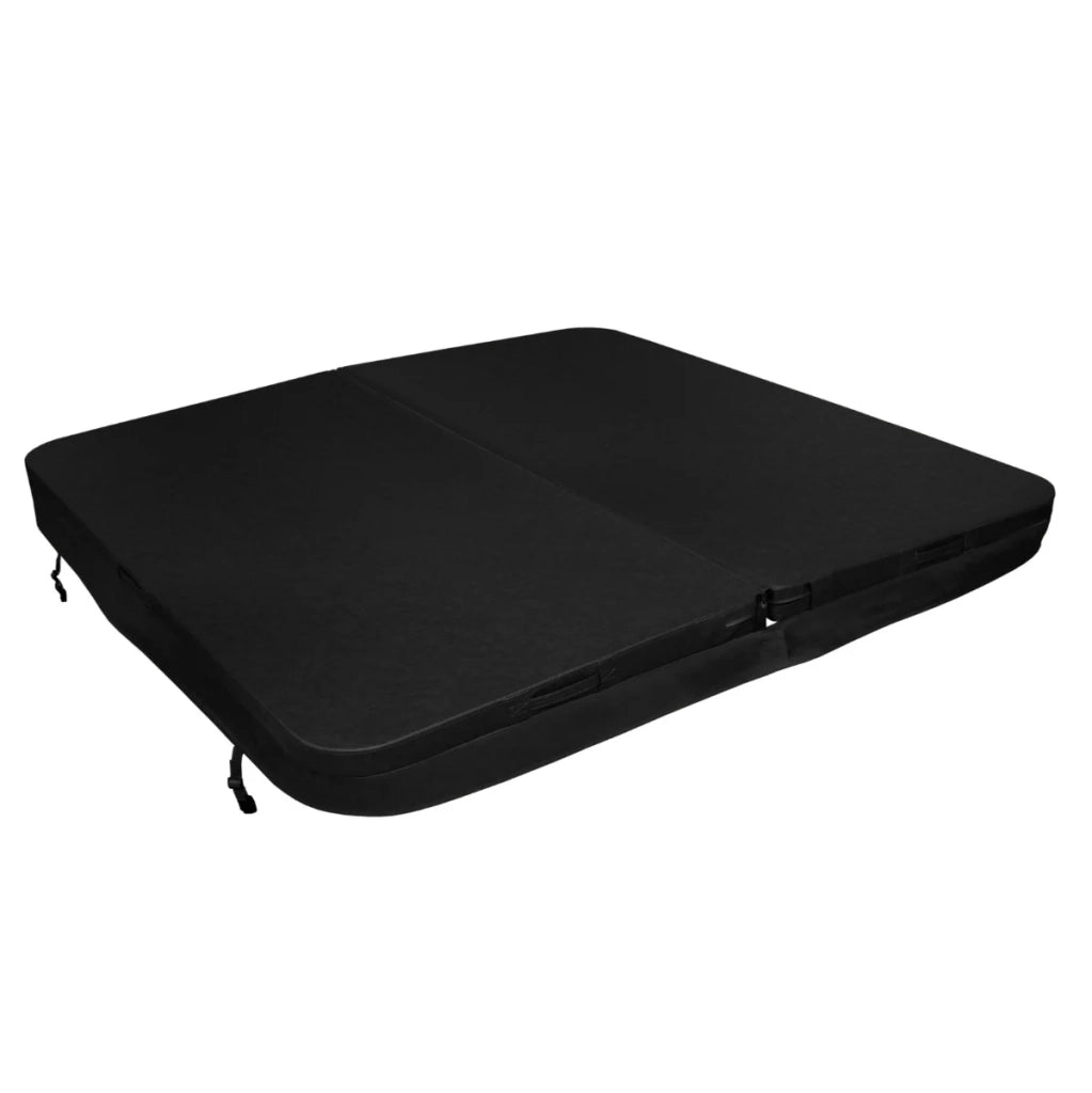Copertura per vasca idromassaggio Coperchio Spa 2.2 x 2.2m quadrato Nero Hard Top Resistente alle intemperie PVC in Pelle