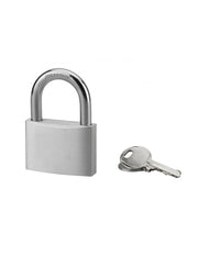 Lucchetto in alluminio 60 mm, arco in acciaio cementato nichelato, 2 chiavi – Serrurerie de Picardie