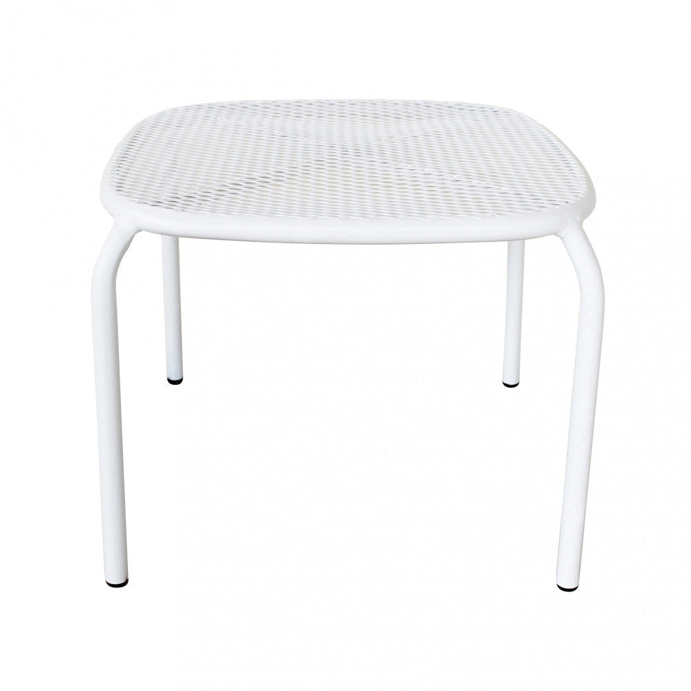 Tavolino Midway 41x41x43,5 h cm in Acciaio Bianco