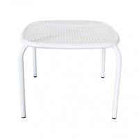 Tavolino Midway 41x41x43,5 h cm in Acciaio Bianco