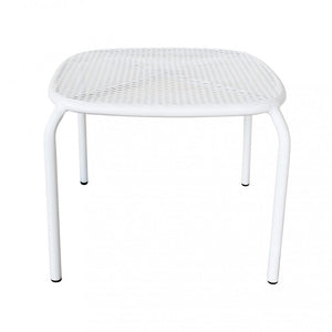 Tavolino Midway 41x41x43,5 h cm in Acciaio Bianco