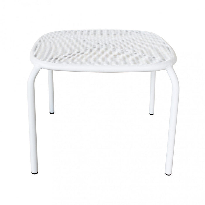 Tavolino Midway 41x41x43,5 h cm in Acciaio Bianco