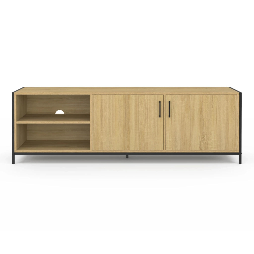 IDMarket - Mueble TV 160 cm DETROIT 2 puertas diseño industrial