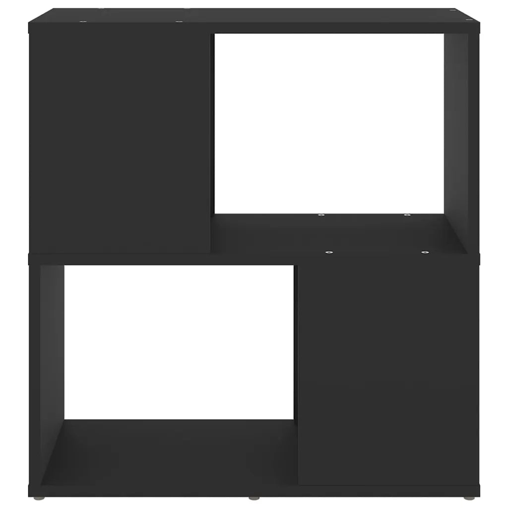 Libreria-Scaffale per Libri-Mobile di Stoccaggio Nera 60x24x63 cm in Truciolato