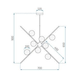 Lampada Black APP999-12CP