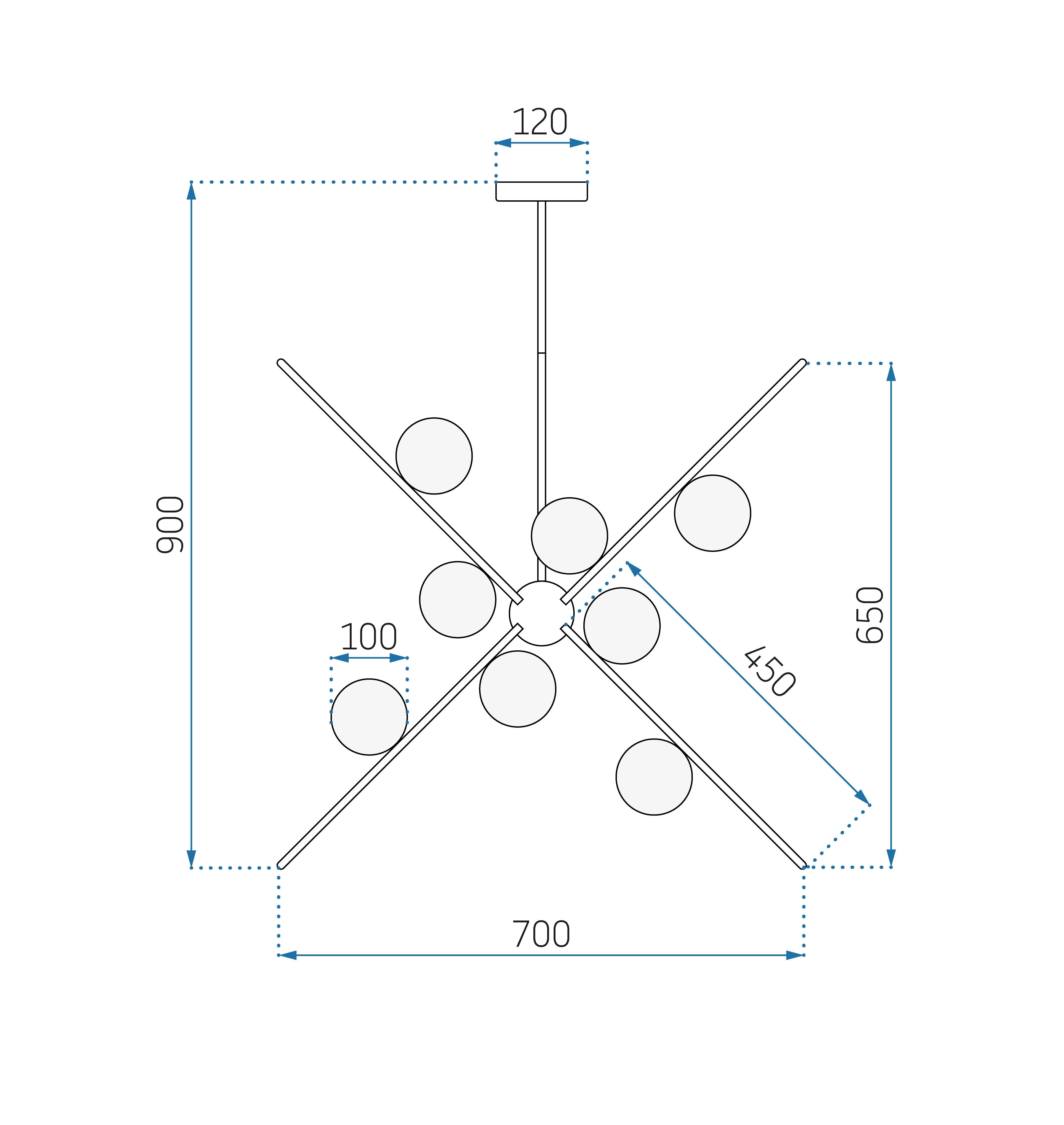 Lampada Black APP999-12CP