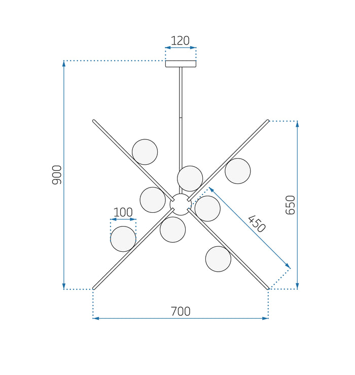 Lampada Black APP999-12CP