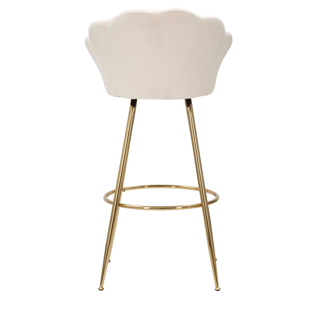 Tequis, Sgabello Imbottito, 55x53x110h cm Bianco Crema