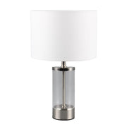 Lampada da tavolo in vetro argento/bianco E14 Grazia RL