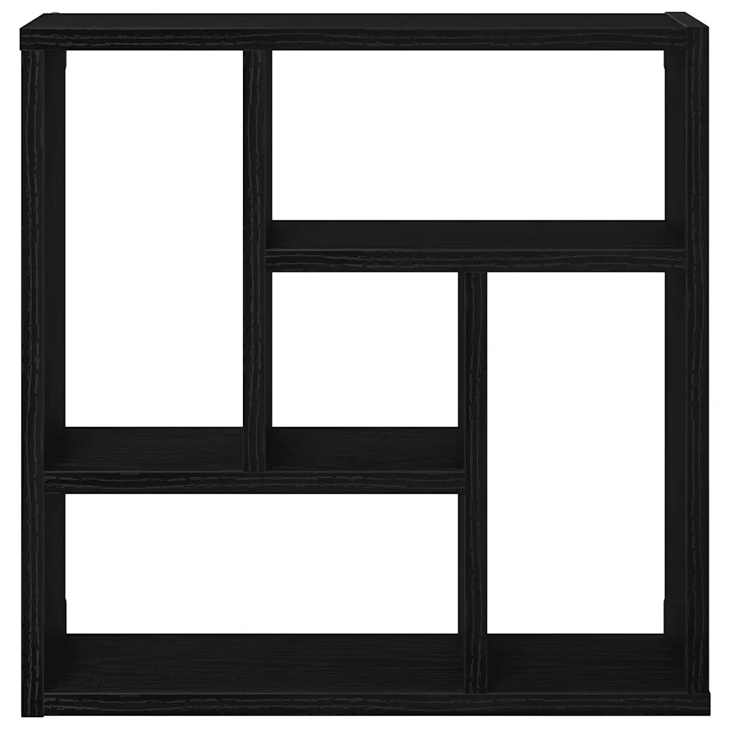 Scaffale a Parete Rovere Nero 45x16x45 cm in Truciolato 862511