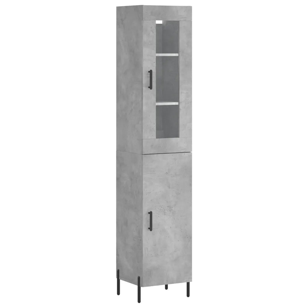 Credenza Grigio Cemento 34,5x34x180 cm in Legno Multistrato 3199181